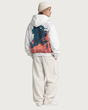 Spirit of the Wind heavyweight graphic hoodie - back view on model