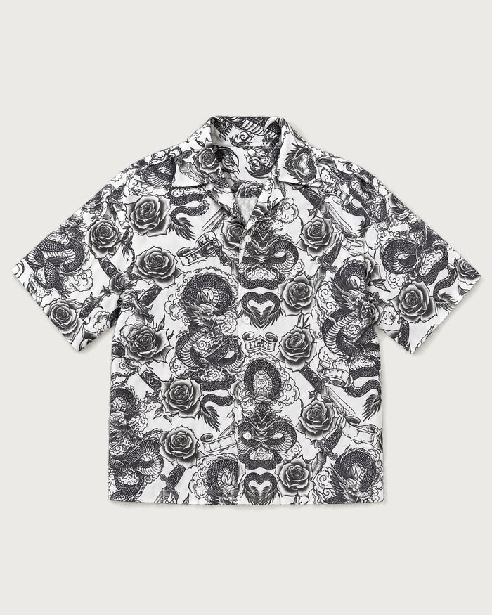 The Tattoo Boxy-Fit Cuban Shirt