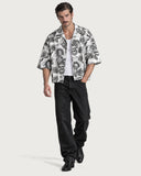 Tattoo Boxy-Fit Cuban Shirt walking shot
