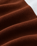 Terra Brown Club-Terry Co-ord Set - 280 GSM terry fabric close-up