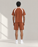 Terra Brown Club-Terry Co-ord Set - on model, back