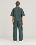 Teal Zenith Nylon Zip Co-ord Set - on model, back