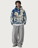 Throne of Waves heavyweight baggy hoodie – full look on model