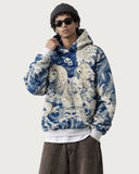 Throne of Waves heavyweight baggy hoodie – styled with beanie and brown denim
