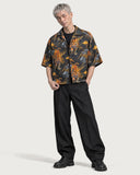 Rebellion Tiger Boxy-Fit Cuban Shirt front view