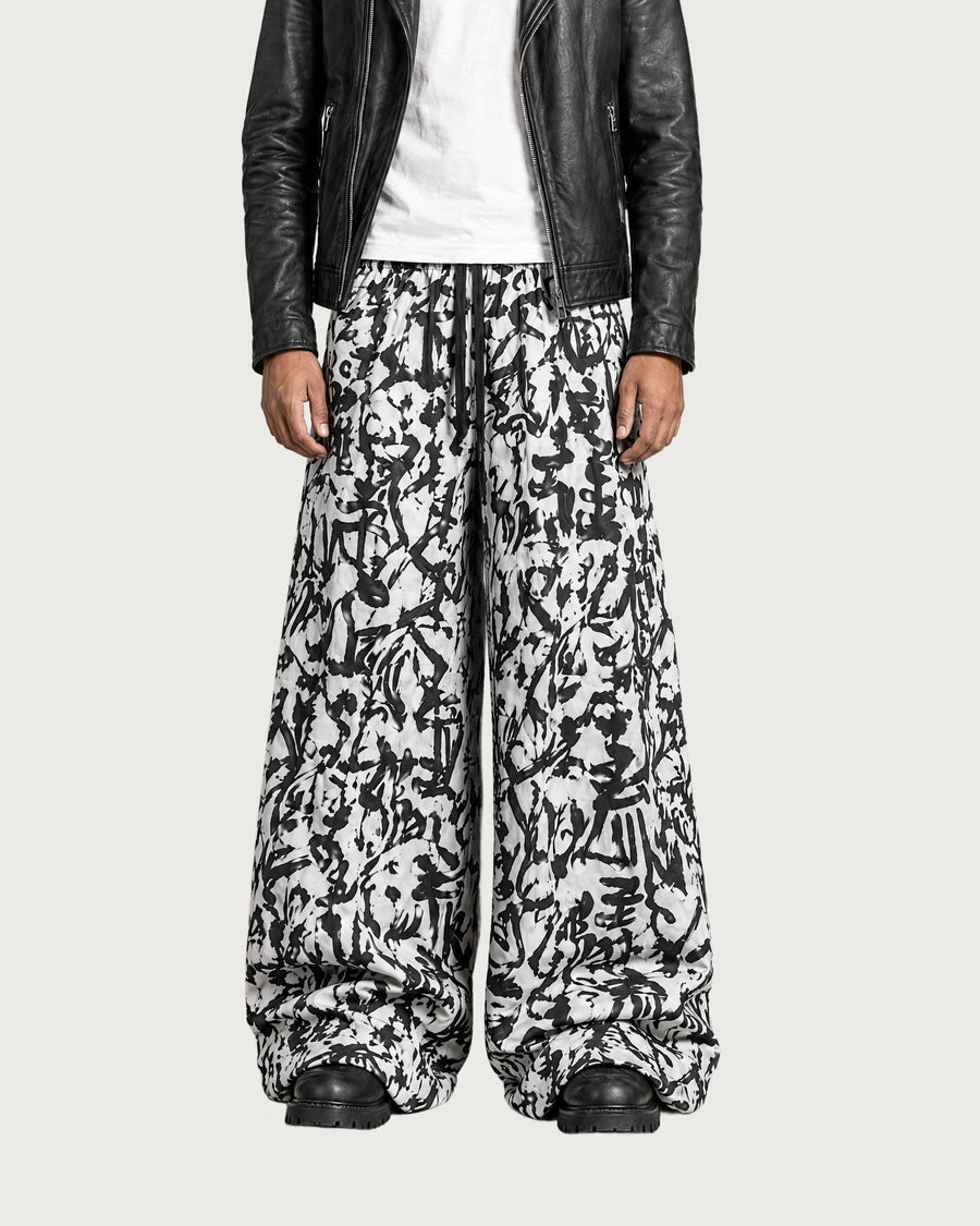 Urban Calligraphy Wide Leg Trousers | CLAZZEY