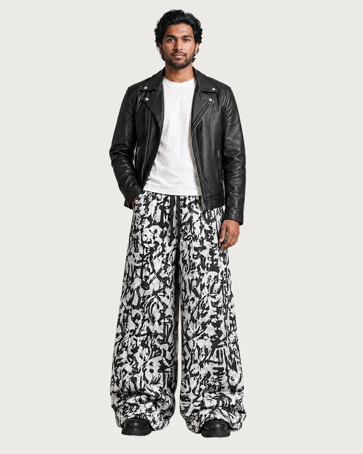 Urban Calligraphy Wide Leg Trousers | CLAZZEY
