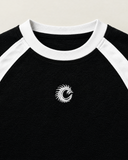 Void Black Club-Terry Co-ord Set - raglan panel and chest emblem detail