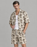 The Vintage Lantern co-ord shirt worn open over a white tank