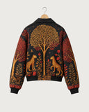 Wildwood Leopard fur-lined zip-up jacket – back print