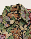 Whispering Leaves tapestry overshirt - collar detail