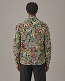 Whispering Leaves tapestry overshirt - on model, back